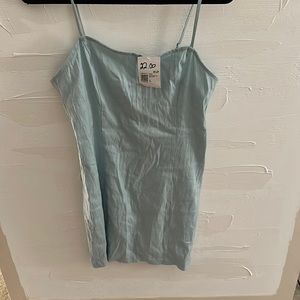 New Forever 21 Woven Dress Misty Blue Large